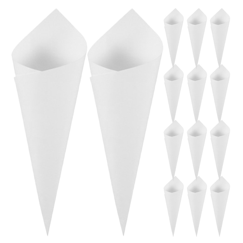 Papercraft Supply Confetti - 60個入りクラフト紙製コンフェッティコーン エレガントなヴィンテージウェディングパーティーデコレーション 花びらキャンディホルダー 小さなブーケコーン クラフト用品