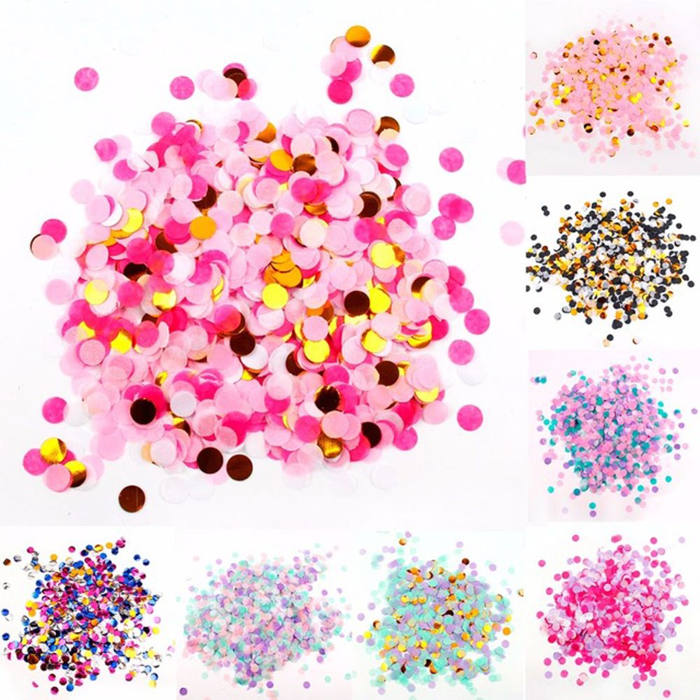 Confetti Cannon Tube - 10 グラム/バッグ DIY アクセサリー家の装飾混合色ピンクドット結婚式充填風船紙吹雪ティッシュペーパーパーティーの装飾ラウンド