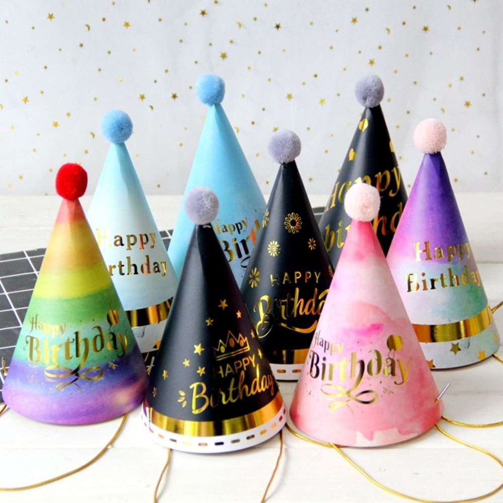 Party Hat Cone - 男の子と女の子のための誕生日パーティーの帽子,手作りの帽子,王冠,ベビーシャワーの装飾,写真アクセサリー