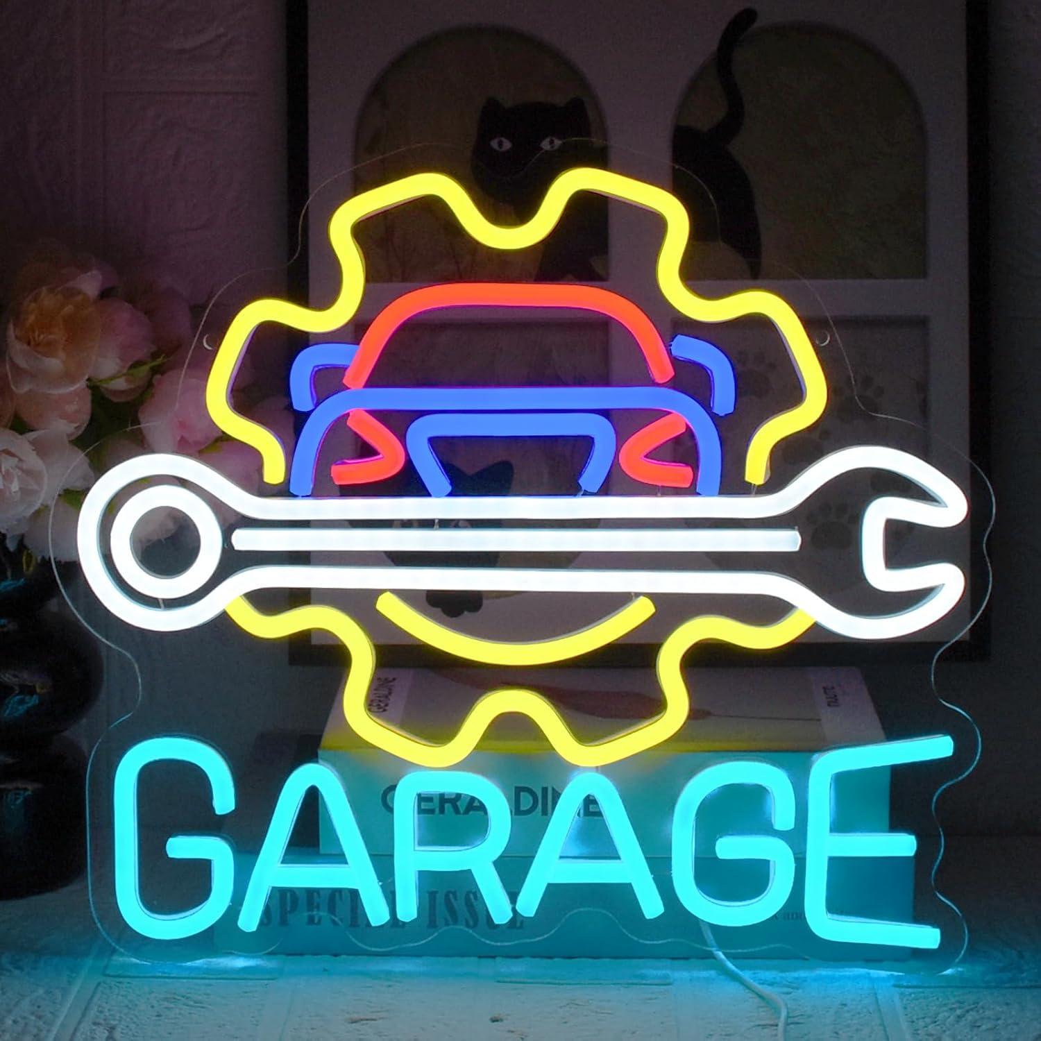 ガレージネオンサイン USB電源 LED調光可能ネオンライト - Neon Sign Party のレビューと価格