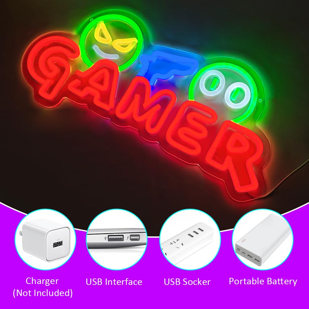 ゲーマー向けネオンサインLEDウォールライト、カスタマイズ可 - Neon Sign Party のレビューと価格