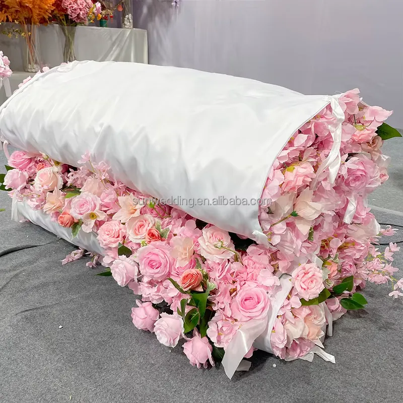 サンウェディングシルク人工花壁カスタムウェディング背景3Dロ - Flower Wall Panel のレビューと価格