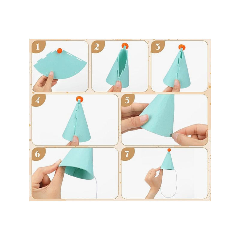 3/6個入りペットパーティーハット カラフルミニパーティーハ - Party Hat Cone のレビューと価格