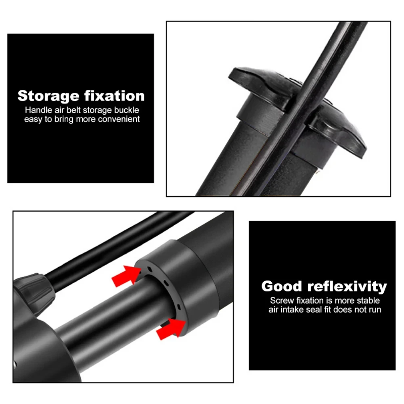 自転車用エアポンプ ポータブル 軽量 80PSI 手動バルブ - Balloon Pump Hand のレビューと価格