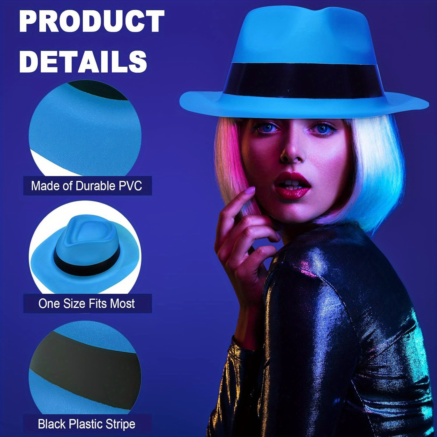 12個入り ネオンマフィアスタイル パーティーハット - ギ - Party Hat Cone のレビューと価格