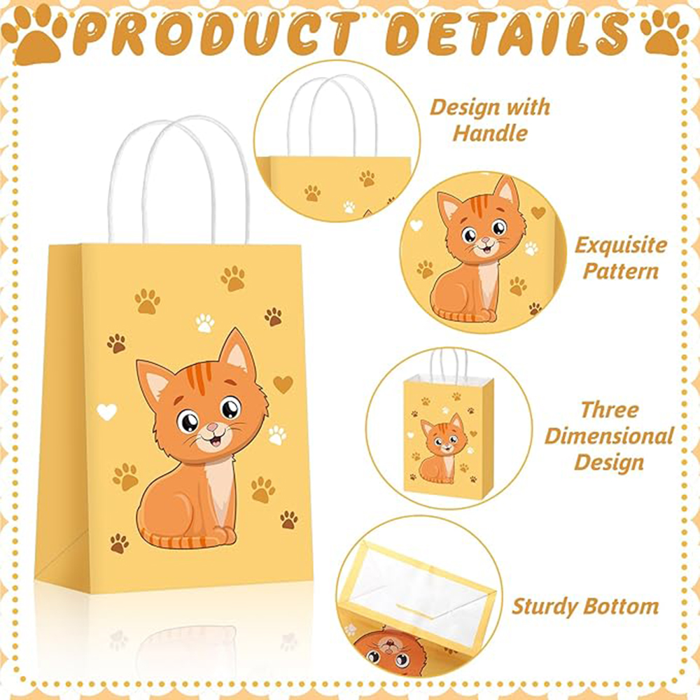 6-48 個のカラフルな漫画猫プリント紙キャンディショッピン - Event Party Shop のレビューと価格