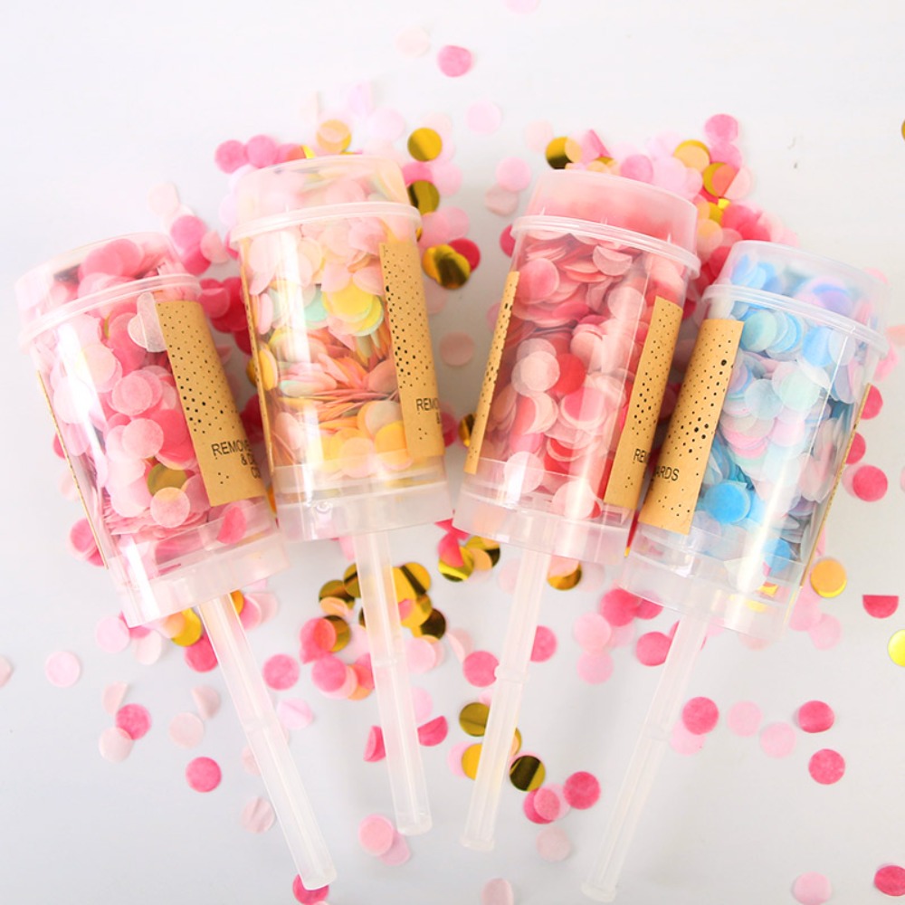 1個入り 丸型 誕生日 記念日 爆発式プッシュアップ式 結婚 - Confetti Cannon Tube のレビューと価格