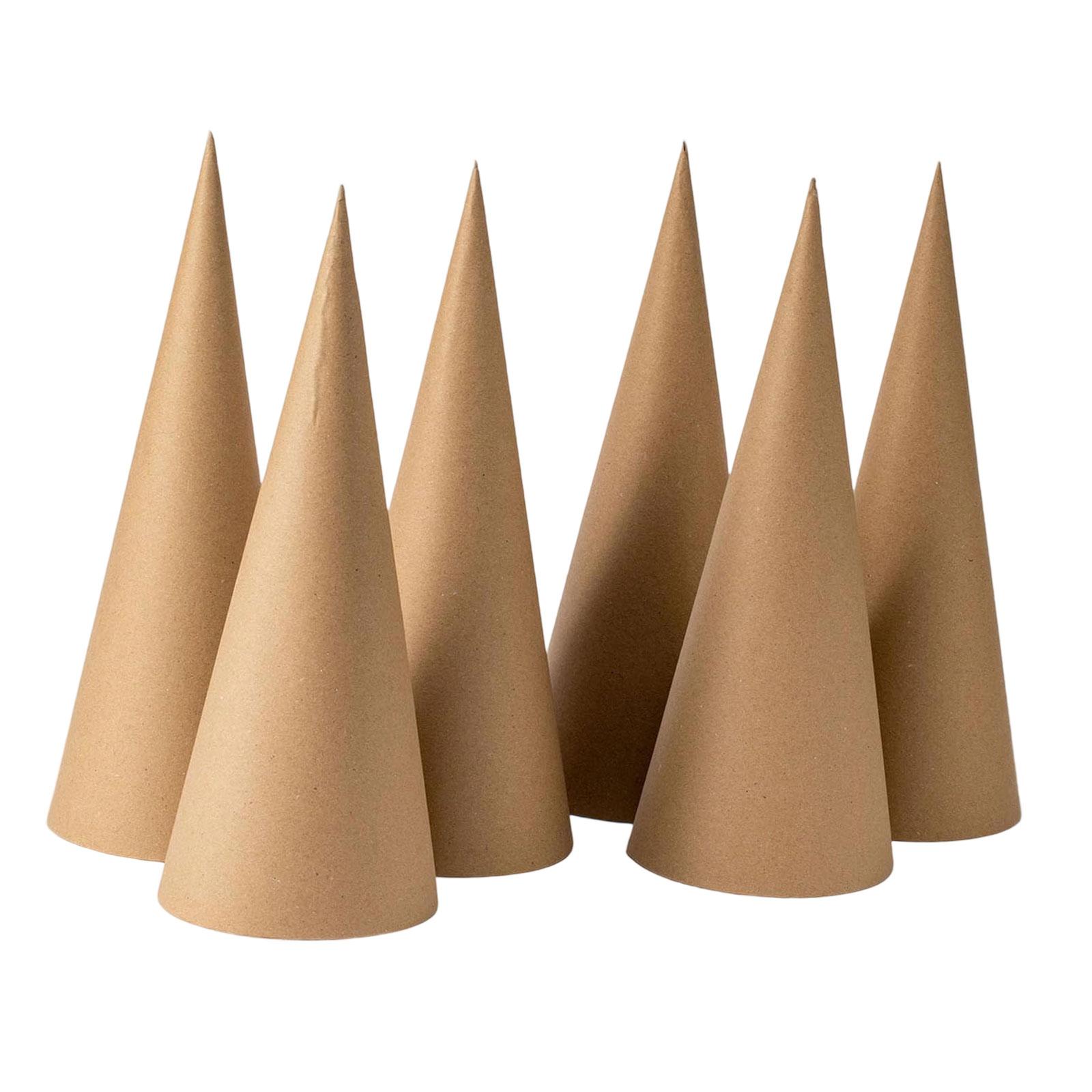 6個のクラフト紙製マシェコーン、クリスマスツリーの飾り、DI - Party Hat Cone のレビューと価格