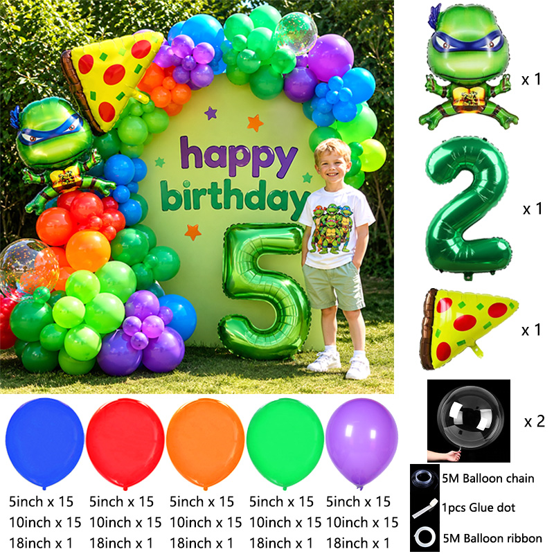 子供パーティー用ニンジャタートルズバルーンアーチブーケ、誕生 - Balloon Arch Kit のレビューと価格