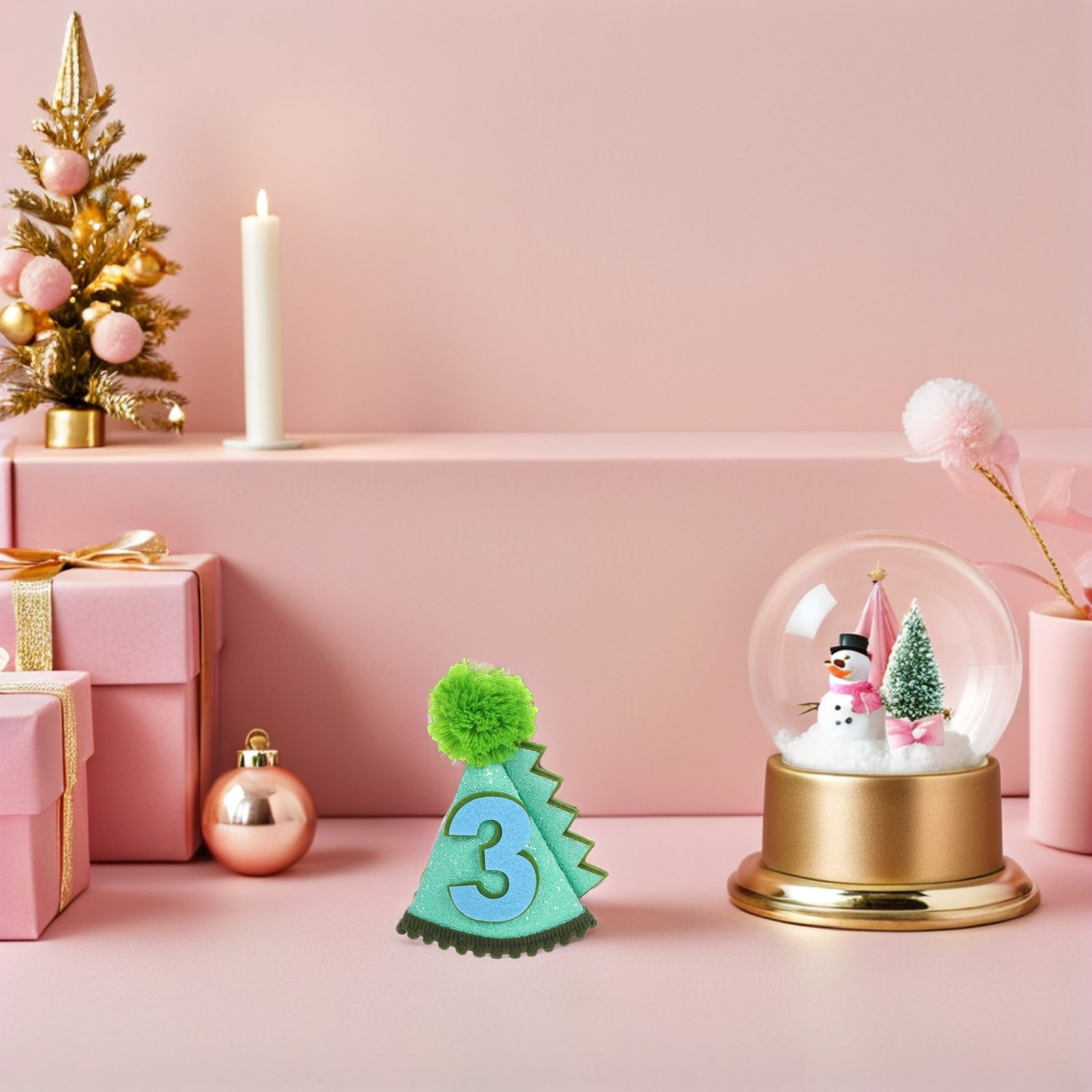 恐竜の誕生日帽子 緑の円錐形スパンコール 数字3 パーティー - Party Hat Cone のレビューと価格