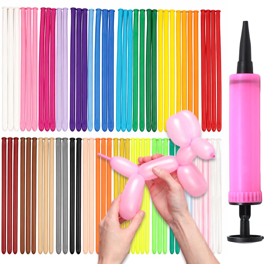 101/201個のロングストリップバルーンと手動ポンプセット - Balloon Pump Hand のレビューと価格