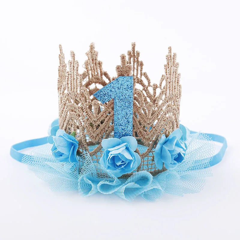赤ちゃんのための最初の誕生日のための王冠の帽子,花の王女のヘ - Party Hat Cone のレビューと価格