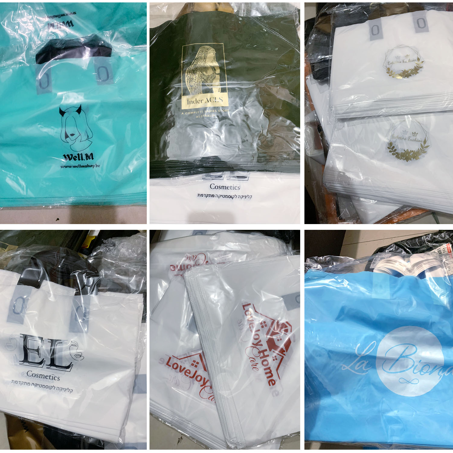 200枚入り カスタムロゴ入りショッピングバッグ プラスチッ - Event Party Shop のレビューと価格